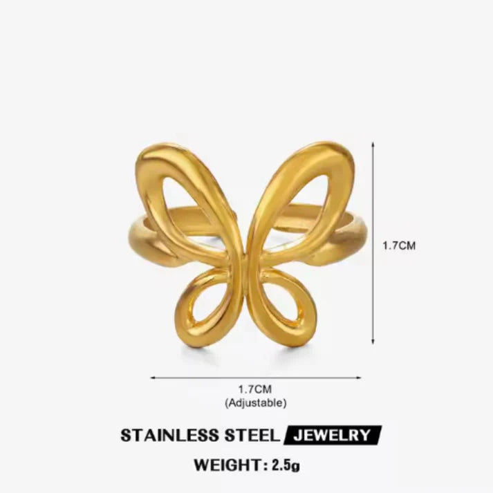 Hollow Butterfly Ring