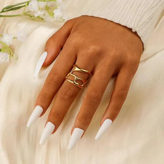 Irregular Liquid Design Rings