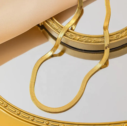Gold Flat Snake Chain