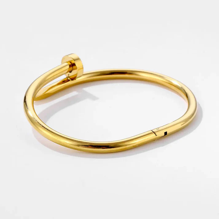Classic Nail Anti Tarnish 18K Gold Plated Bracelet