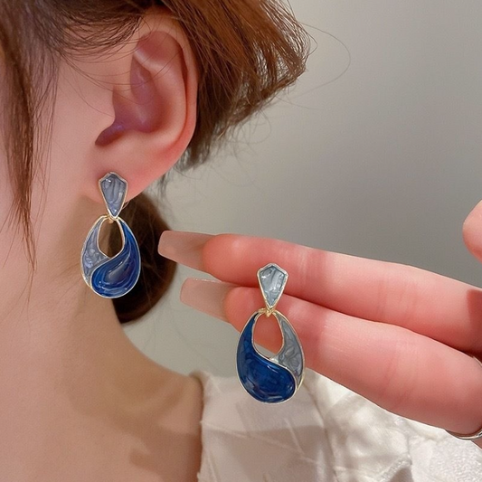 Enamel Waterdrop Earrings