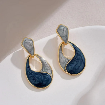 Enamel Waterdrop Earrings