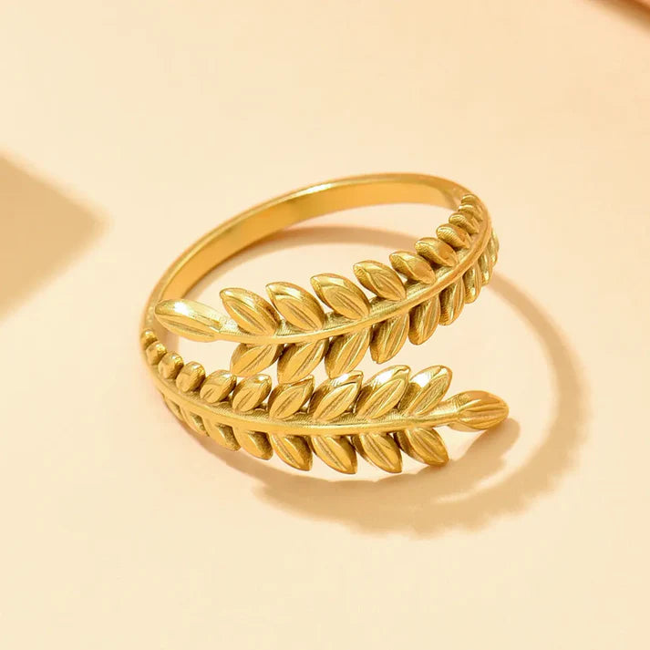 Olive Leaf Shaped Finger Ring