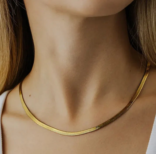 Gold Flat Snake Chain